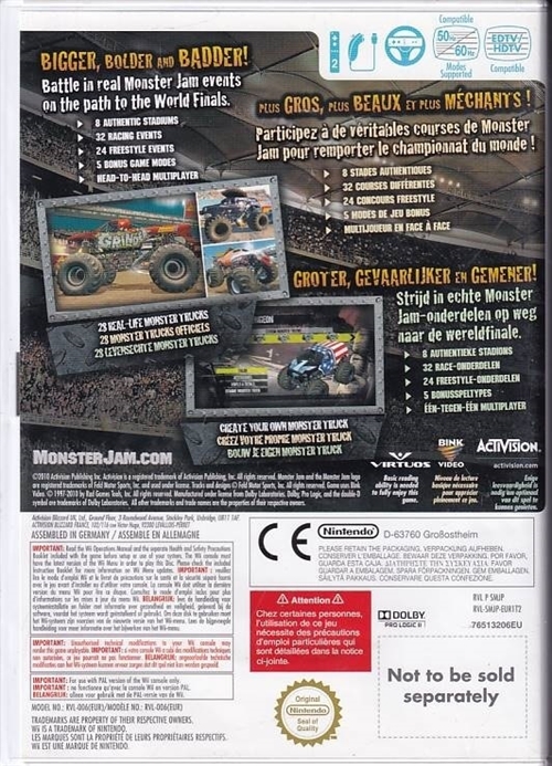 Monster Jam Path of Destruction - Wii (B Grade) (Genbrug)